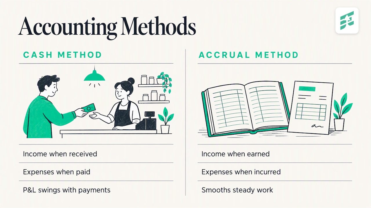 Cash and accrual income and expense timing